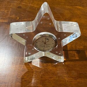 Hello kitty blue angel‎ wing star clear clock small hard to find